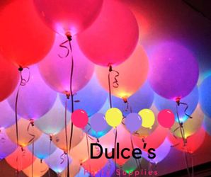 12’ balloons with lights Helium included