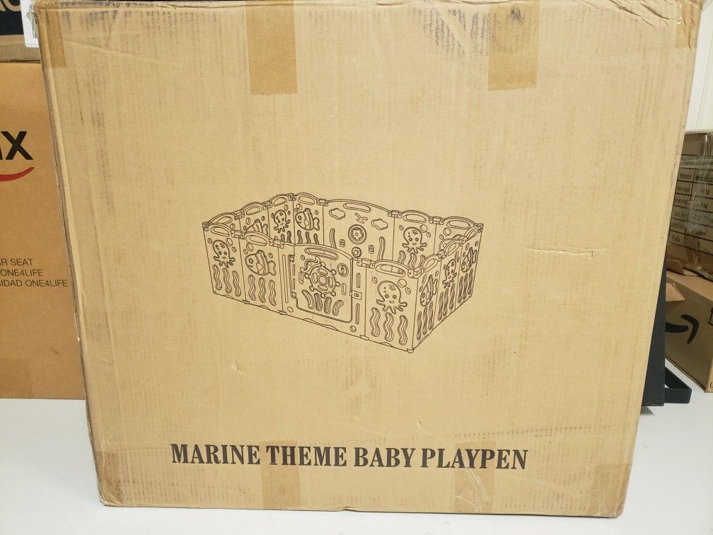 Baby Playpen Marine Theme Brand New And Inside Its Original Box