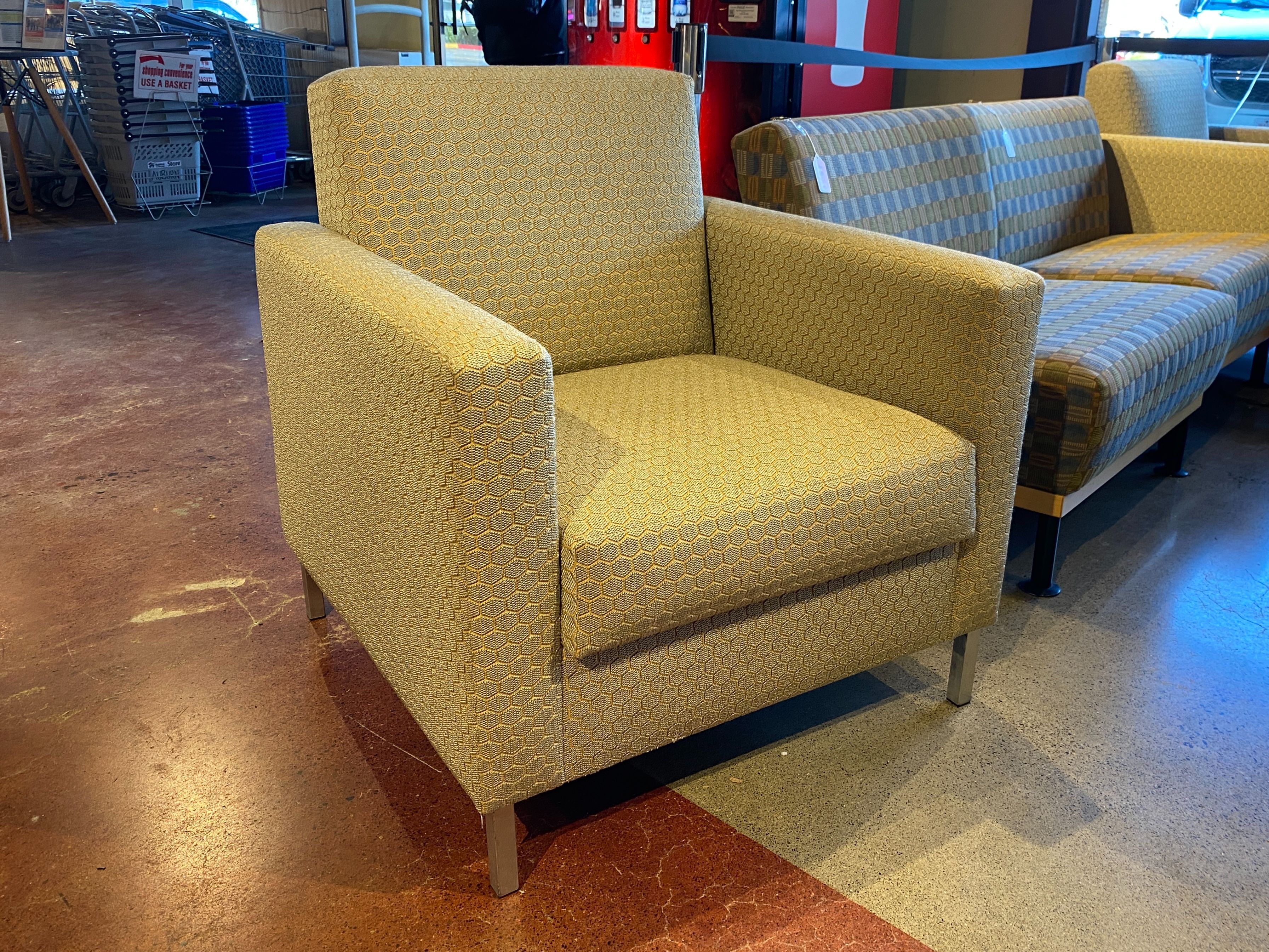Sturdy Honeycomb Lobby Armchair