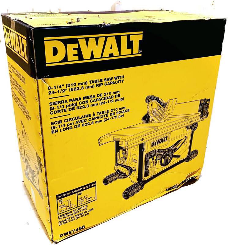 DEWALT DWE7485 Compact 15-Amp Corded 8-1/4" Jobsite Table Saw