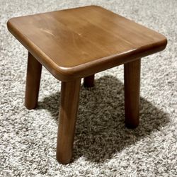 9 Inch Small Wooden Step Stool, multi-functional footstool, shoe changing stool, indoor plant stand, portable and sturdy, suitable for living room, ki