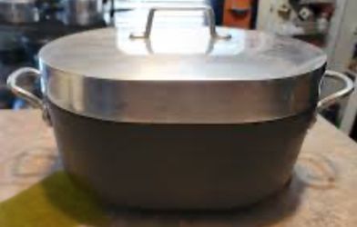 Vintage Magnalite GHC Dutch Oven Roaster w/Trivet 15.5” 13QT Anodized Aluminum USA Made