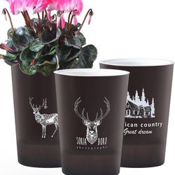 Self Watering Pots for Indoor Plants, Set of 3 Plastic Translucent Herb Plant Pots with Inner Pot, Modern Decorative Flower Pots for Indoor Outdoor Pl