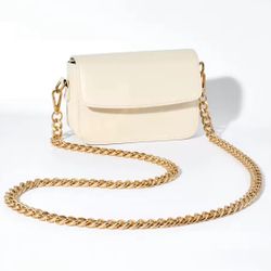 Gold Aluminum Bag Purse Chain Shoulder Crossbody, Replacement Strap Sz Lg, 120cm