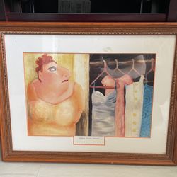 "When Dresses Shrink" Erika Oller- 17x13- wooden framed & matted