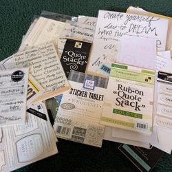 Huge Lot Of Words And Phrases For Scrapbooking, Card Making, And Crafts
