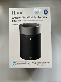 iLuv AudClick2 Amazon Alexa Enabled Bluetooth Portable Speaker