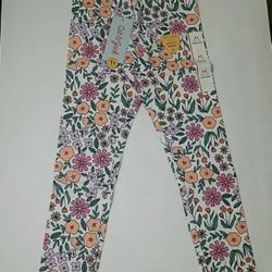Kids floral multicolor  leggings size XS 4/5 (O)