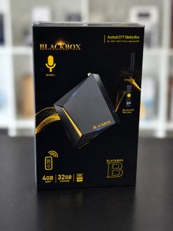 ($399 Retail) BLACKBOX TV Android OTT Media Box- 32GB Storage | 8K HDR Bluetooth Voice Remote