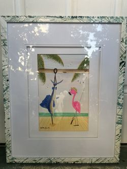 Original Aquarelle Painting/ Italian Framed