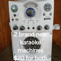 $20 For 2 Brand New Karaoke Machines,  (Missing AC Power Supply Cables)