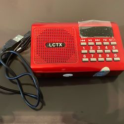 Red Portable Radio Set