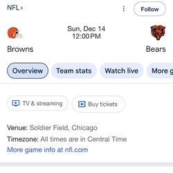 CHICAGO BEARS TICKETS 