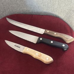 Pre owned 3 Varieties Size Stainless Chef Knives