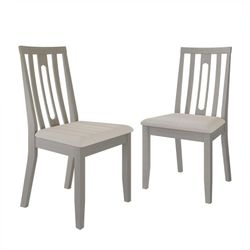 CraftPorch Contemporary Wooden Dining Chairs (Set of 6) light gray