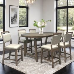 Tommy40 - Counter Height Table & 6 Chairs Set