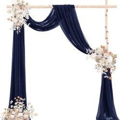 Navy Blue Wedding Arch Fabric 
