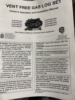 Vent Free Gas Log Set