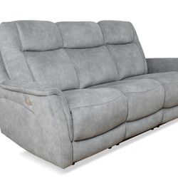 Large Double Recliner Fabric Sofa
