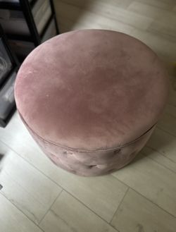 Purple Velvet Storage Ottamen