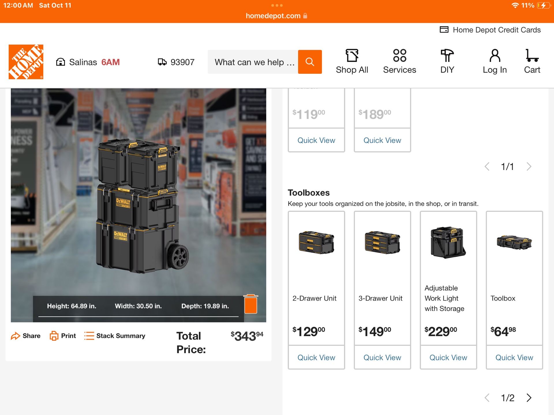 Dewalt Boxes. Barely Used-