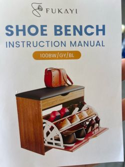 Soft-Pack Tipping Shoe Rack, 3-Tier Entryway Shoes Cabinet with Bench,