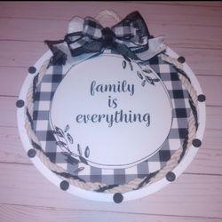 Family Is Everything Wall Hanger W Beads