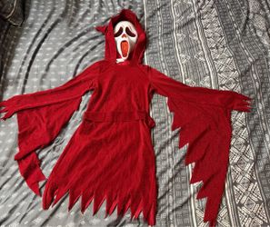 Girls Ghost Face glitter costume