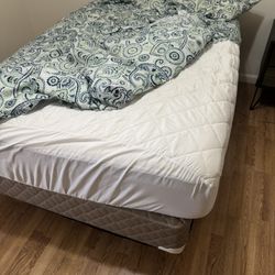 Household Queen, Box Spring, And Frame For Sale 