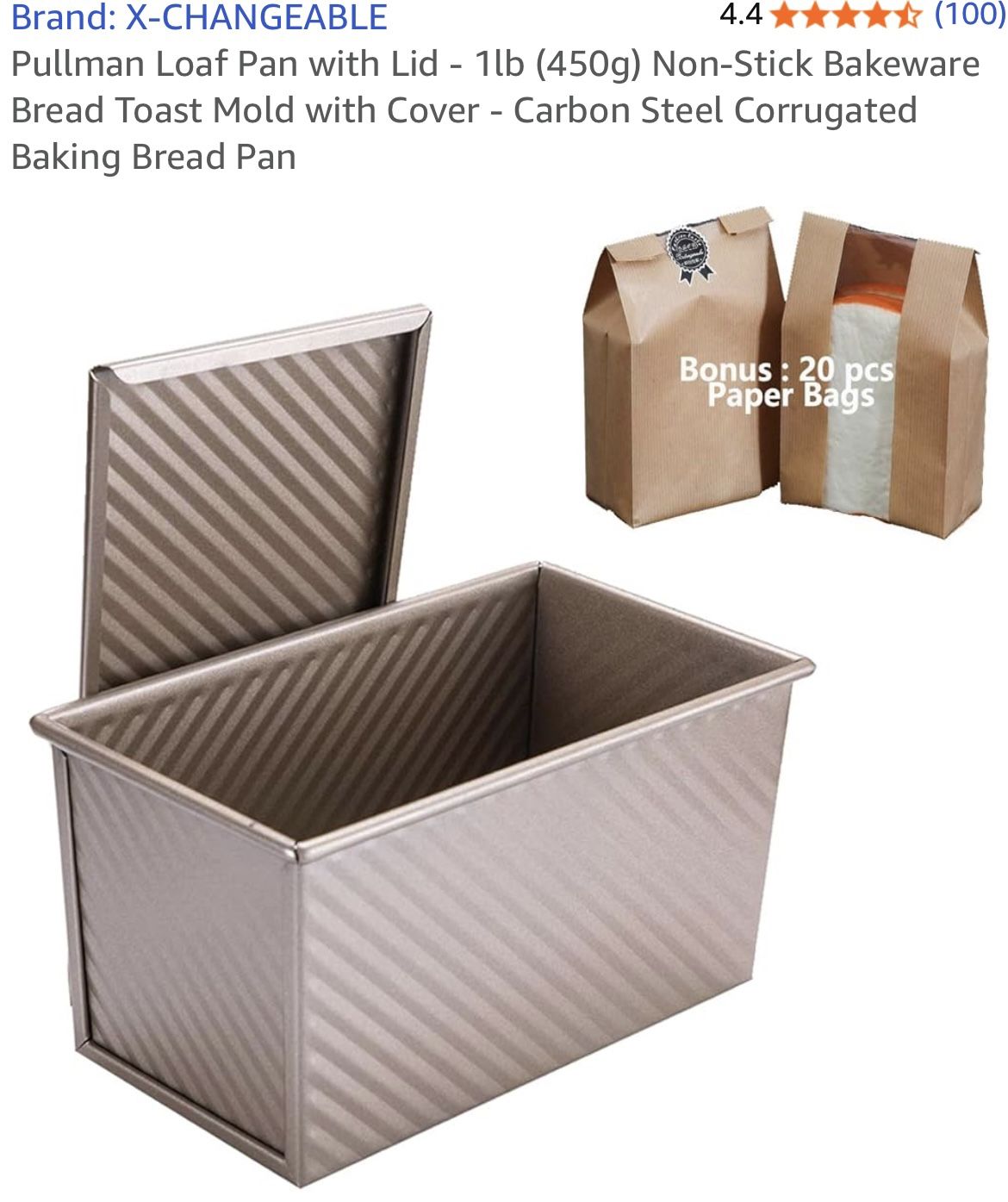 Loaf Pan With Lid & Bags (works For Ninja Pressure Cooker)