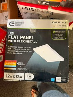 Commercial Electric 12 in. x 12 in. LED Flat Panel