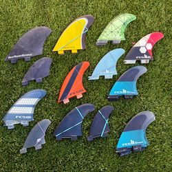 Surfboard Fin Sale FCS 2 FCS 1 Twin Fin Thruster NVS Captain Fin True Ames Surf Board Fish Machado Seaside Am1 Performer Side Bites