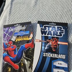 Spiderman And Starcwars Sticker Books