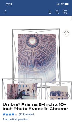 Umbra Prisma 8-Inch x 10-Inch Photo Frame in Chrome