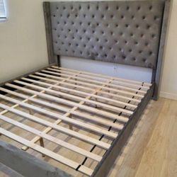 Queen Bed Frame Comes W/ Mattress