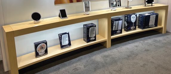 CURVED DISPLAY SHELVING UNIT