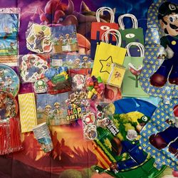 Mario Bros Birthday Party Decorations Supplies