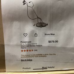 Power Care Attachment For Gas Pressure Washer 