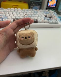 Smoko bread bear keychain plush