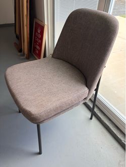 Pair of West Elm Jack Metal Frame Dining Chairs