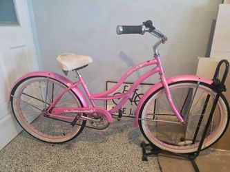 🔥🚲🔥Micargi TAHITI 26" Beach Cruiser Coaster Brake Stainless Steel Spokes One Piece Crank Alloy Pink Rims 36H With Fenders Color: Pink🔥🚲🔥