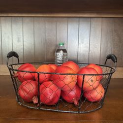 Cute Basket Of Pomegranates 