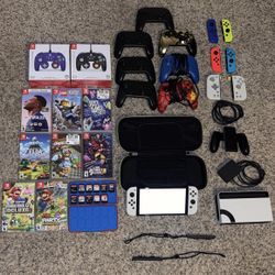 Nintendo Switch OLED And Games Lot (Check Description)