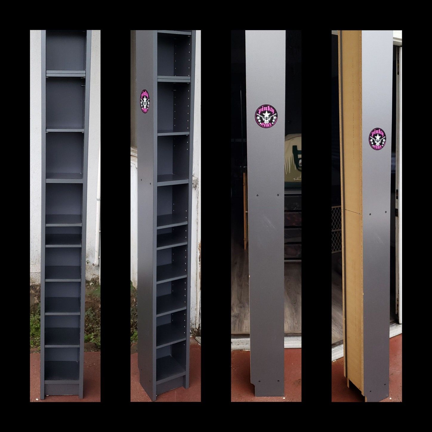 IKEA GNEDBY Beautiful Gray Book/CD Shelf Unit (for any kind of storage) Original Price $60