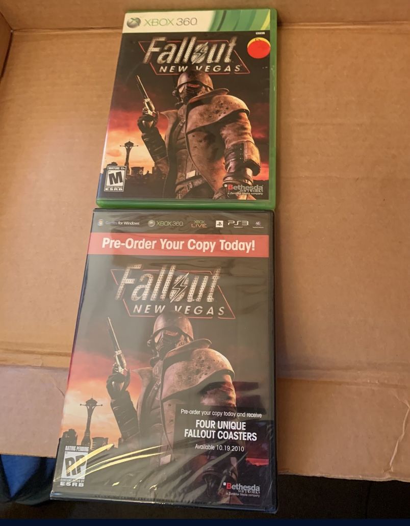 fallout new vegas xbox 360 and coasters