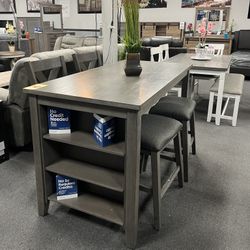 5PC Gray Dining Table Set 