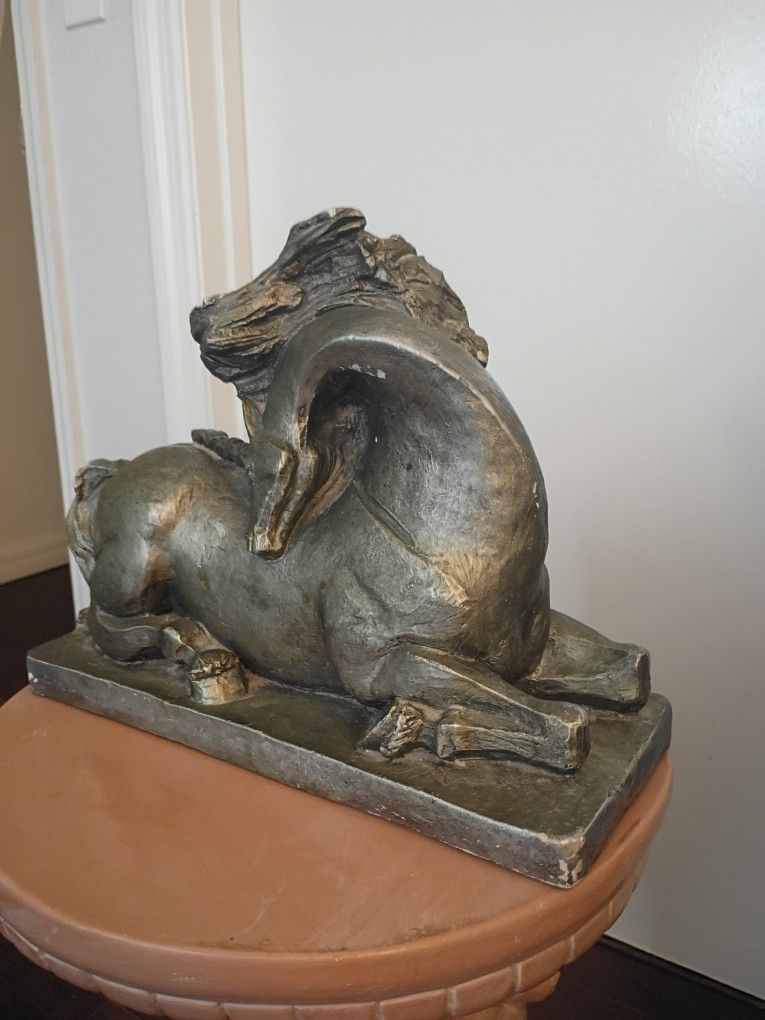 Vtg Vintage 1980 Austin Productions Inc Horse Unicorn Sculpture 