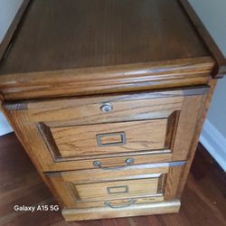 Oak Filing Cabinet
