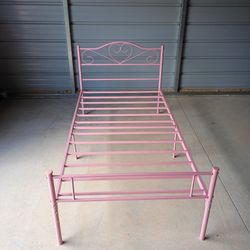 Twin Size Bedframe ( Pink Color)