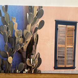 Cactus Profile On Canvas Print
